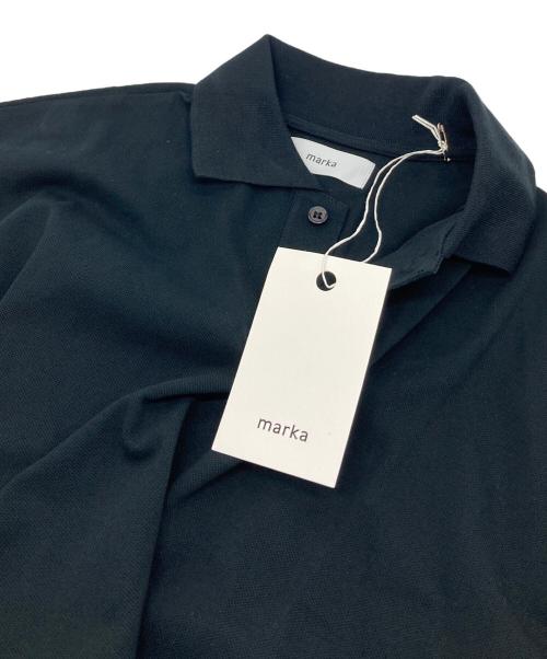 MARKA（マーカ）MARKA (マーカ) 1B POLO ORGANIC COTTON HIGH TWISTED PIQUE コットンポロシャツ　日本 ブラック サイズ:2 未使用品の古着・服飾アイテム