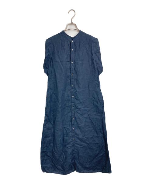 ticca（ティッカ）ticca (ティッカ) リネン2wayフレンチワンピース　ロングワンピース ネイビー サイズ:FREEの古着・服飾アイテム