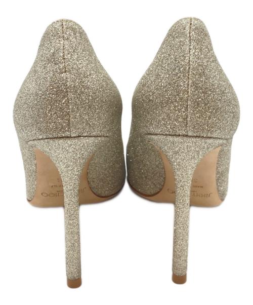JIMMY CHOO（ジミーチュウ）JIMMY CHOO (ジミーチュウ) グリッターヒールパンプス　イタリア製 シルバー サイズ:36 1/2の古着・服飾アイテム