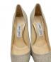 中古・古着 JIMMY CHOO (ジミーチュウ) グリッターヒールパンプス　イタリア製 シルバー サイズ:36 1/2：8000円