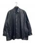 th products（ティーエイチプロダクツ）の古着「Synthetic Leather Orversized Shirts レザーシャツ」｜ブラック