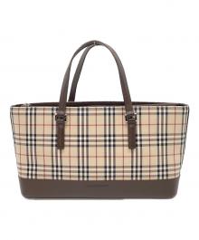 BURBERRY（バーバリー）の古着「ノバチェックハンドバッグ」｜ベージュ