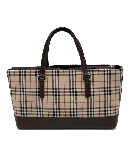 BURBERRY（バーバリー）BURBERRY (バーバリー) ノバチェックハンドバッグ ベージュ サイズ:実寸参照の古着・服飾アイテム