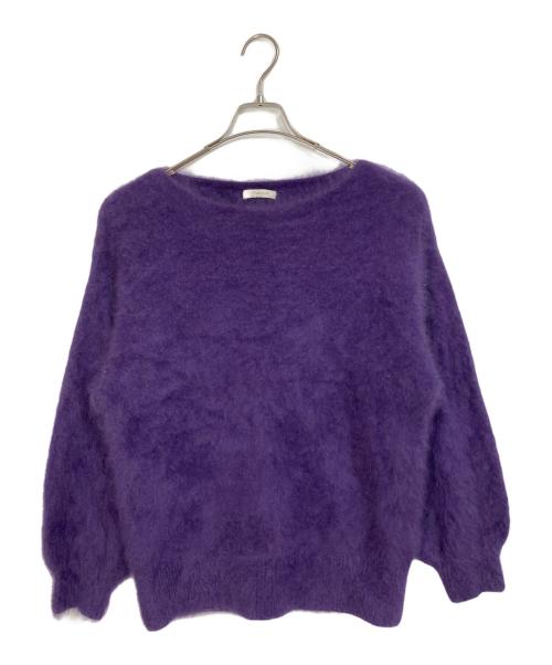 Plage（プラージュ）Plage (プラージュ) Fur Vネック ニットプルオーバー2 パープル サイズ:実寸参照の古着・服飾アイテム