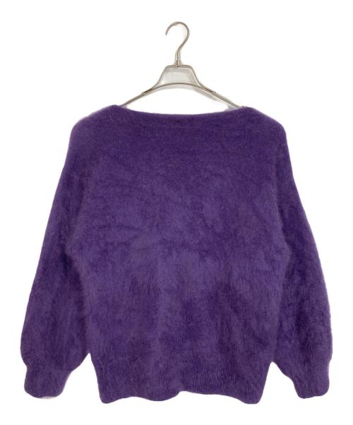 Plage（プラージュ）Plage (プラージュ) Fur Vネック ニットプルオーバー2 パープル サイズ:実寸参照の古着・服飾アイテム