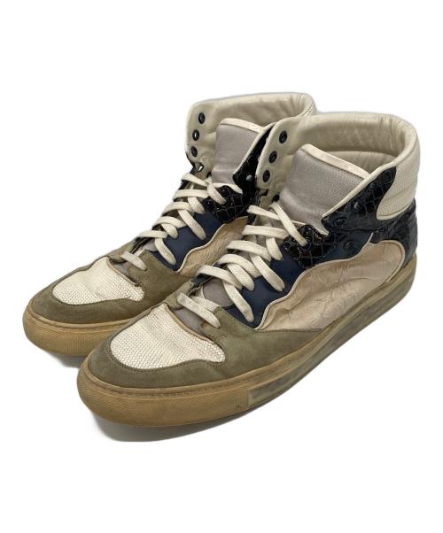 BALENCIAGA（バレンシアガ）BALENCIAGA (バレンシアガ) クロコ型押しハイカットスニーカー マルチカラー サイズ:43の古着・服飾アイテム