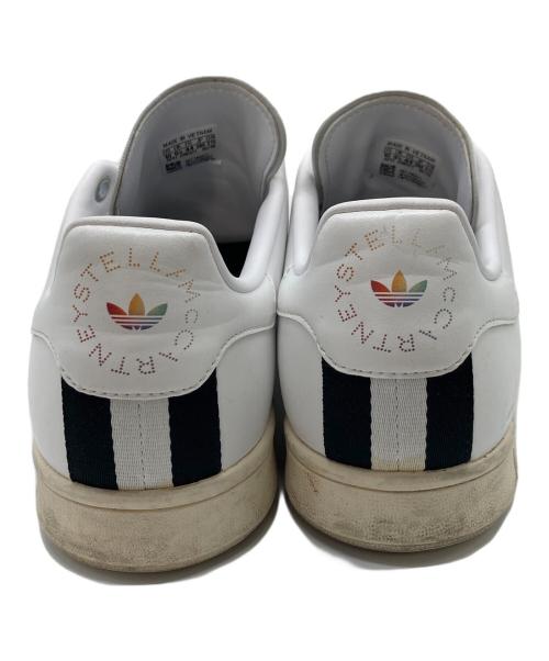 adidas（アディダス）adidas (アディダス) STELLA McCARTNEY (ステラマッカートニー) ローカットスニーカー　スタンスミス ホワイト×ブラック サイズ:US10の古着・服飾アイテム