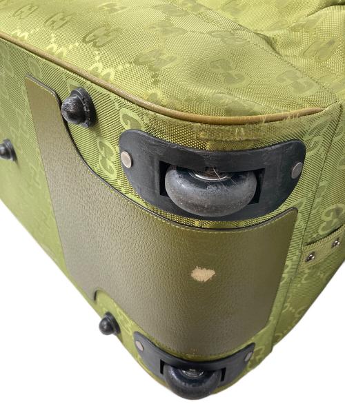 GUCCI（グッチ）GUCCI (グッチ) オフザグリッドダッフルバッグ　ナイロン GGパターン 旅行バッグ ボストンバッグ　キャリーバッグ　旅行　出張　トラベル　イタリア製 グリーン サイズ:実寸参照の古着・服飾アイテム