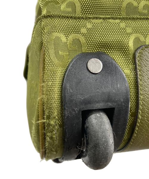 GUCCI（グッチ）GUCCI (グッチ) オフザグリッドダッフルバッグ　ナイロン GGパターン 旅行バッグ ボストンバッグ　キャリーバッグ　旅行　出張　トラベル　イタリア製 グリーン サイズ:実寸参照の古着・服飾アイテム