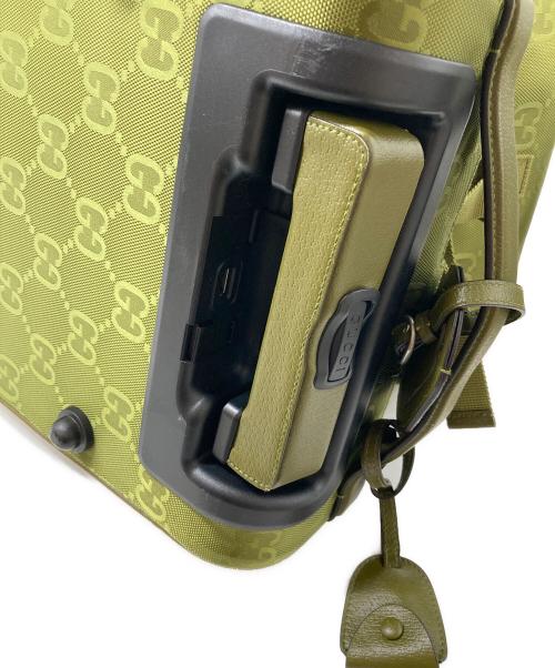 GUCCI（グッチ）GUCCI (グッチ) オフザグリッドダッフルバッグ　ナイロン GGパターン 旅行バッグ ボストンバッグ　キャリーバッグ　旅行　出張　トラベル　イタリア製 グリーン サイズ:実寸参照の古着・服飾アイテム