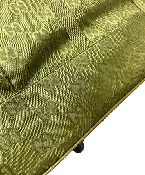 GUCCI（グッチ）GUCCI (グッチ) オフザグリッドダッフルバッグ　ナイロン GGパターン 旅行バッグ ボストンバッグ　キャリーバッグ　旅行　出張　トラベル　イタリア製 グリーン サイズ:実寸参照の古着・服飾アイテム