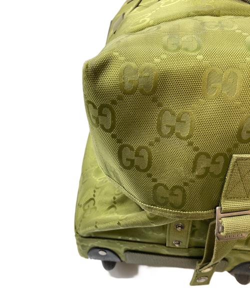 GUCCI（グッチ）GUCCI (グッチ) オフザグリッドダッフルバッグ　ナイロン GGパターン 旅行バッグ ボストンバッグ　キャリーバッグ　旅行　出張　トラベル　イタリア製 グリーン サイズ:実寸参照の古着・服飾アイテム