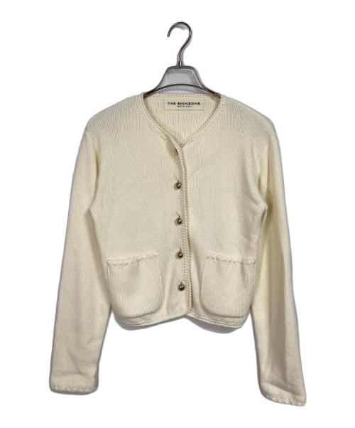 THE SHINZONE（ザ シンゾーン）THE SHINZONE (ザ シンゾーン) ブークレニット ジャケット　アウター　ライトアウター ベージュ サイズ:FOの古着・服飾アイテム