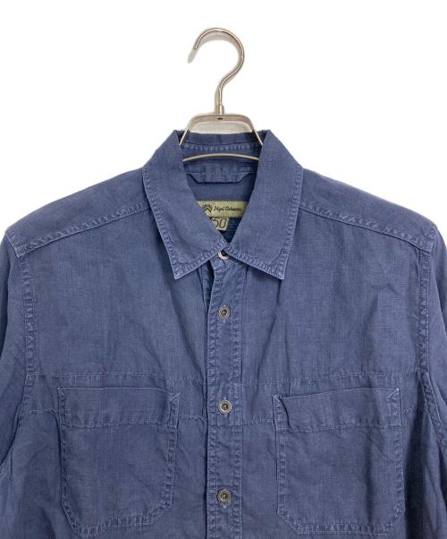 NIGEL CABOURN（ナイジェルケーボン）NIGEL CABOURN (ナイジェルケーボン) リネンシャツ ネイビー サイズ:50の古着・服飾アイテム