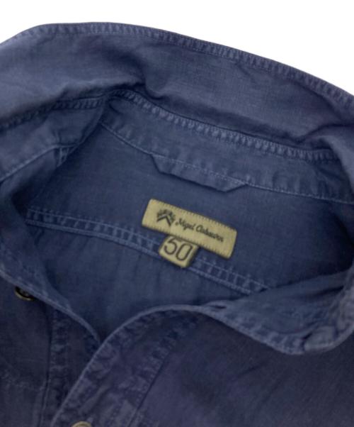 NIGEL CABOURN（ナイジェルケーボン）NIGEL CABOURN (ナイジェルケーボン) リネンシャツ ネイビー サイズ:50の古着・服飾アイテム