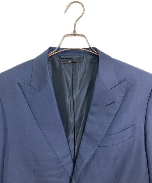 TOM FORD（トムフォード）TOM FORD (トムフォード) Sharkskin Wool Fit Y Suit　シャークスキンウールフィットワイスーツ　パンツスーツ　ビジネス　イタリア製 ネイビー サイズ:7−48Rの古着・服飾アイテム