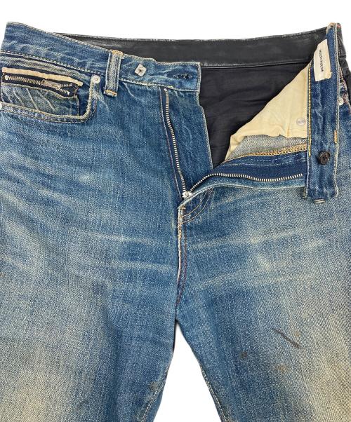 UNDERCOVERISM（アンダーカバーイズム）UNDERCOVERISM (アンダーカバーイズム) レザー切替デニムパンツ インディゴ×ブラック サイズ:1の古着・服飾アイテム