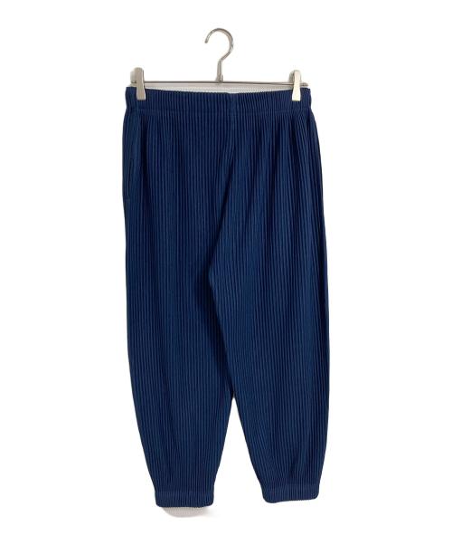 HOMME PLISSE ISSEY MIYAKE（オム プリッセ イッセイ ミヤケ）HOMME PLISSE ISSEY MIYAKE (オム プリッセ イッセイ ミヤケ) プリーツジョガーパンツ　プリーツパンツ ネイビー サイズ:1の古着・服飾アイテム
