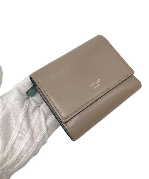JIMMY CHOO（ジミーチュウ）JIMMY CHOO (ジミーチュウ) MARINDA AYO 3つ折り財布 ベージュ サイズ:実寸参照の古着・服飾アイテム