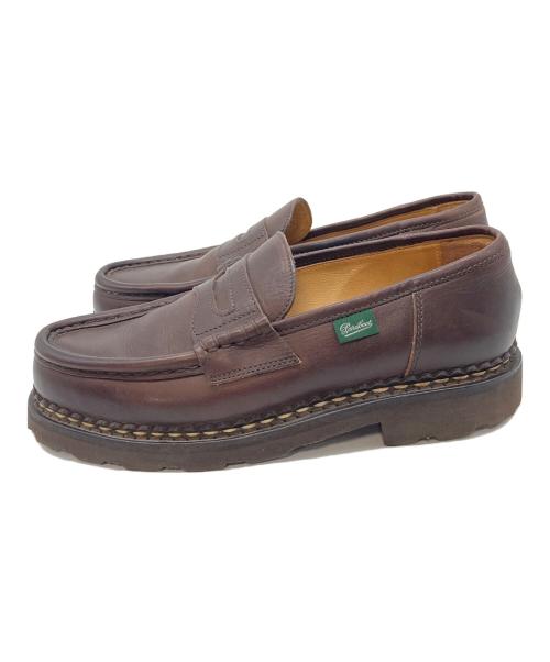 PARABOOT（パラブーツ）PARABOOT (パラブーツ) コインローファー　レザーシューズ ブラウン サイズ:5  1/2の古着・服飾アイテム