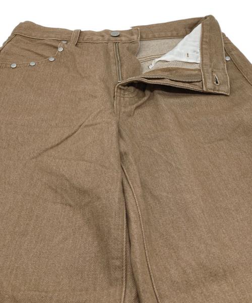 BEEDEN（ビーデン）BEEDEN (ビーデン) RIVET DESIGN LOOSE PANTS コットンパンツ ベージュ サイズ:Sの古着・服飾アイテム