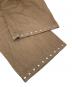 中古・古着 BEEDEN (ビーデン) RIVET DESIGN LOOSE PANTS コットンパンツ ベージュ サイズ:S：9000円