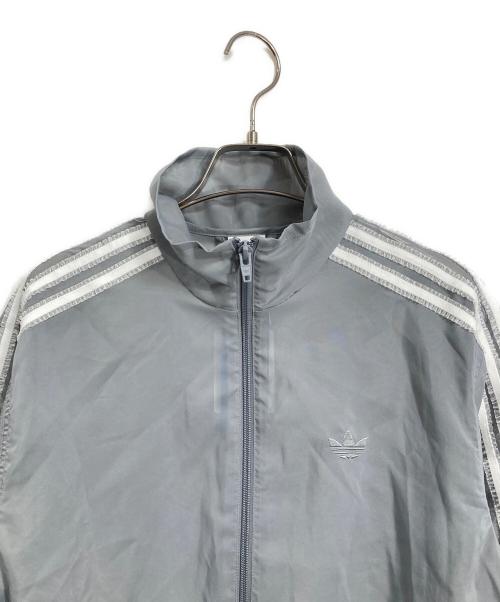 adidas（アディダス）adidas (アディダス) シアージャケット　トラックジャケット　3ライン　タグ付き グレー サイズ:Mの古着・服飾アイテム