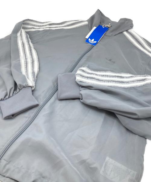 adidas（アディダス）adidas (アディダス) シアージャケット　トラックジャケット　3ライン　タグ付き グレー サイズ:Mの古着・服飾アイテム