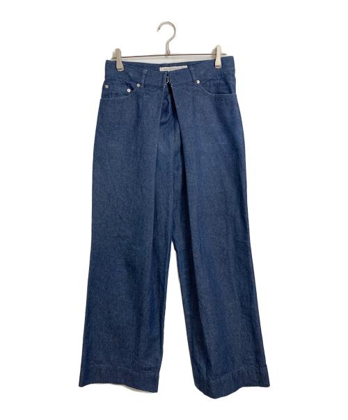 JOHN LAWRENCE SULLIVAN（ジョン ローレンス サリバン）JOHN LAWRENCE SULLIVAN (ジョン ローレンス サリバン) Rigid denim wide pants リジットデニムワイドパンツ　ワイドパンツ　日本製 ネイビー サイズ:44の古着・服飾アイテム