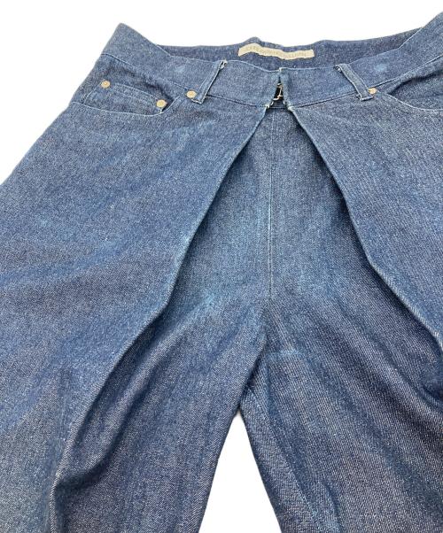 JOHN LAWRENCE SULLIVAN（ジョン ローレンス サリバン）JOHN LAWRENCE SULLIVAN (ジョン ローレンス サリバン) Rigid denim wide pants リジットデニムワイドパンツ　ワイドパンツ　日本製 ネイビー サイズ:44の古着・服飾アイテム