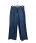 JOHN LAWRENCE SULLIVAN（ジョン ローレンス サリバン）の古着「Rigid denim wide pants リジットデニムワイドパンツ　ワイドパンツ　日本製」｜ネイビー
