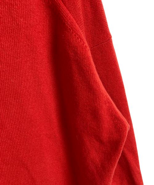 KAGURE（カグレ）kagure (カグレ) ハミルトンワイドVネックカーディガン　ウールカーディガン レッド サイズ:FREEの古着・服飾アイテム