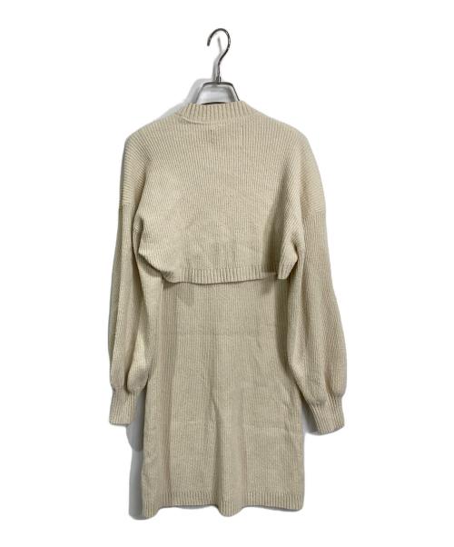 Calvin Klein Jeans（カルバンクラインジーンズ）Calvin Klein Jeans (カルバンクラインジーンズ) Bolero Cardigan Sleeveless Dress ニットワンピース ベージュ サイズ:S 未使用品の古着・服飾アイテム