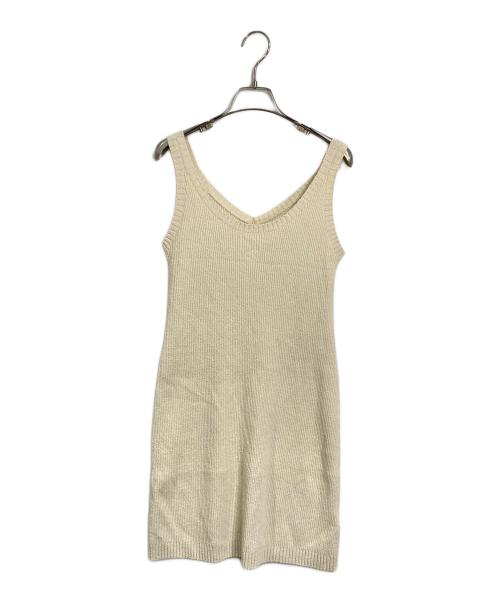 Calvin Klein Jeans（カルバンクラインジーンズ）Calvin Klein Jeans (カルバンクラインジーンズ) Bolero Cardigan Sleeveless Dress ニットワンピース ベージュ サイズ:S 未使用品の古着・服飾アイテム