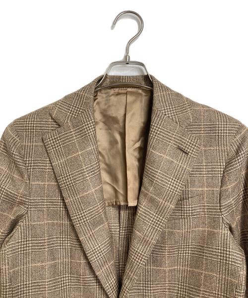 CARUSO（カルーゾ）CARUSO (カルーゾ) ウールテーラードジャケット ブラウン サイズ:実寸参照の古着・服飾アイテム
