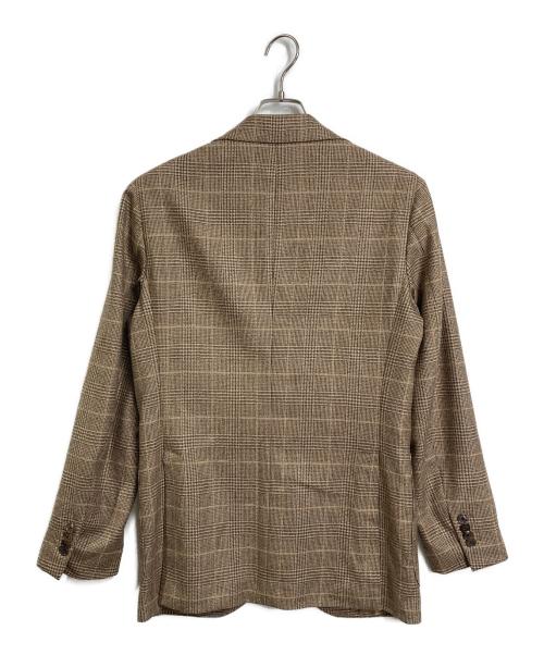 CARUSO（カルーゾ）CARUSO (カルーゾ) ウールテーラードジャケット ブラウン サイズ:実寸参照の古着・服飾アイテム