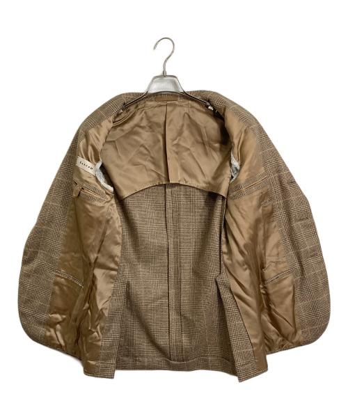 CARUSO（カルーゾ）CARUSO (カルーゾ) ウールテーラードジャケット ブラウン サイズ:実寸参照の古着・服飾アイテム