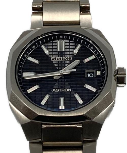 SEIKO（セイコー）SEIKO (セイコー) アストロン ネクスター　ソーラー電波修正 メタルバンド 日常生活用強化防水  10気圧  シルバー×ブラック サイズ:実寸参照の古着・服飾アイテム