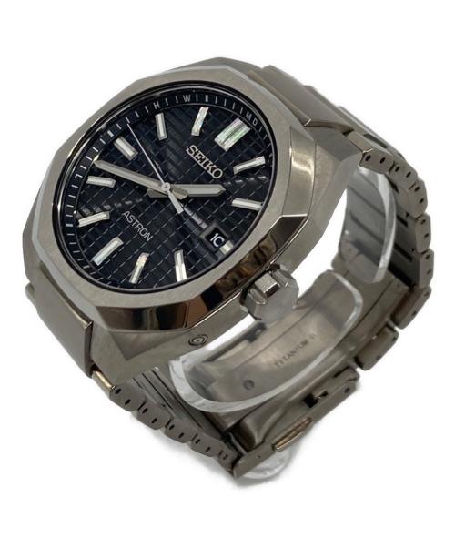SEIKO（セイコー）SEIKO (セイコー) アストロン ネクスター　ソーラー電波修正 メタルバンド 日常生活用強化防水  10気圧  シルバー×ブラック サイズ:実寸参照の古着・服飾アイテム