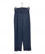 Vivienne Westwood RED LABELヴィヴィアンウエストウッドレッドレーベル）の古着「ハイウエストストライプロールアップパンツ　イタリア」｜ネイビー