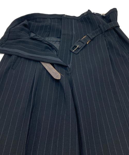 Jean Paul GAULTIER CLASSIQUE（ジャンポールゴルチエクラシック）Jean Paul GAULTIER CLASSIQUE (ジャンポールゴルチエクラシック) ストライプサスペンダー付パンツ　日本製　JPG ブラック サイズ:40の古着・服飾アイテム