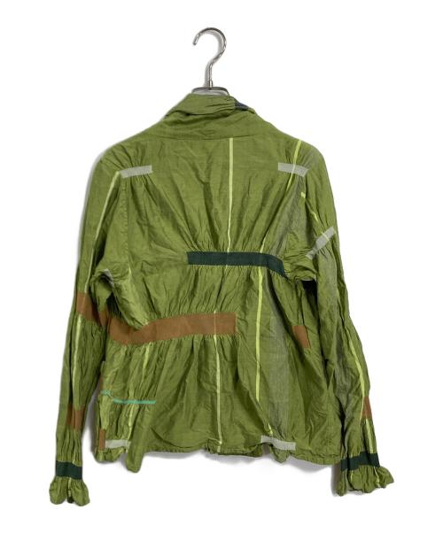 HaaT（ハート）HaaT (ハート) パッチワークブラウス　カーディガンブラウス グリーン サイズ:2の古着・服飾アイテム