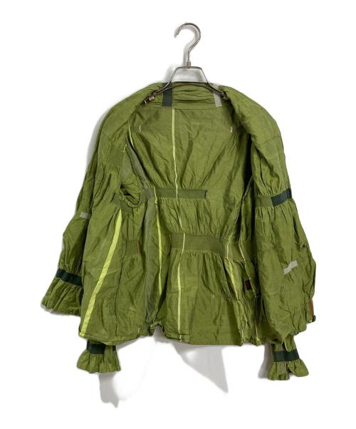 HaaT（ハート）HaaT (ハート) パッチワークブラウス　カーディガンブラウス グリーン サイズ:2の古着・服飾アイテム