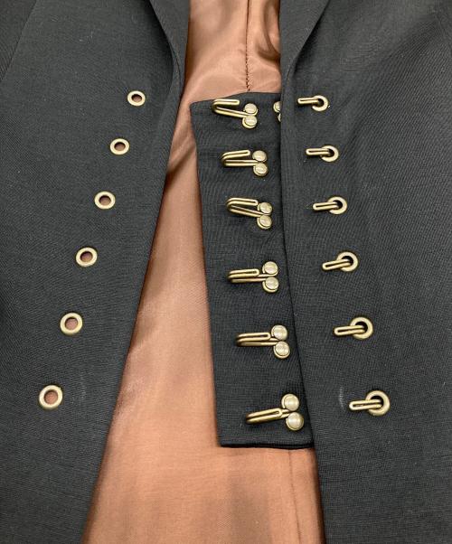 Jean Paul GAULTIER CLASSIQUE（ジャンポールゴルチエクラシック）Jean Paul GAULTIER CLASSIQUE (ジャンポールゴルチエクラシック) テーラードフックジャケット　日本製　2000アーカイブ ブラック サイズ:40の古着・服飾アイテム