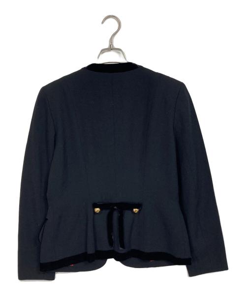 MOSCHINO（モスキーノ）MOSCHINO (モスキーノ) 金ボタンリボンテーラードジャケット ブラック サイズ:サイズ164（実寸参照）の古着・服飾アイテム