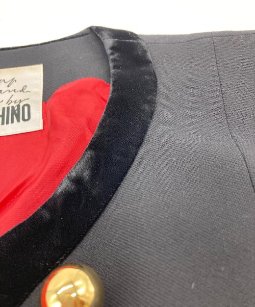 MOSCHINO（モスキーノ）MOSCHINO (モスキーノ) 金ボタンリボンテーラードジャケット ブラック サイズ:サイズ164（実寸参照）の古着・服飾アイテム