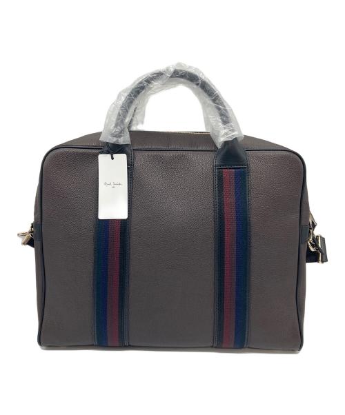 PAUL SMITH（ポールスミス）PAUL SMITH (ポールスミス) 2WAYブリーフケース　ショルダーバッグ　牛革　通勤 通学 仕事 出張 ブラウン サイズ:実寸参照の古着・服飾アイテム