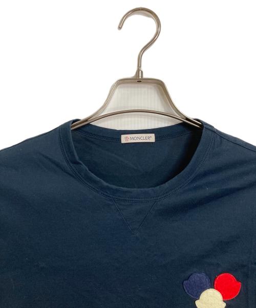 MONCLER（モンクレール）MONCLER (モンクレール) MAGLIA T-SHIRT 半袖カットソー　Tシャツ　Tee  トルコ製 ネイビー サイズ:Sの古着・服飾アイテム