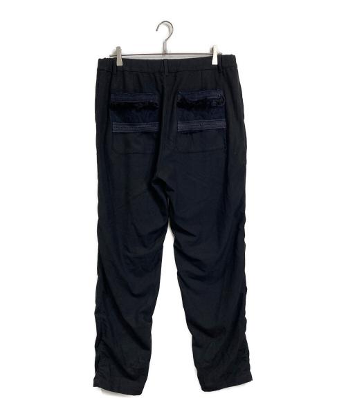 UNDERCOVER（アンダーカバー）UNDERCOVER (アンダーカバー) 裏起毛ツイルパッカリングパンツ ブラック サイズ:3の古着・服飾アイテム