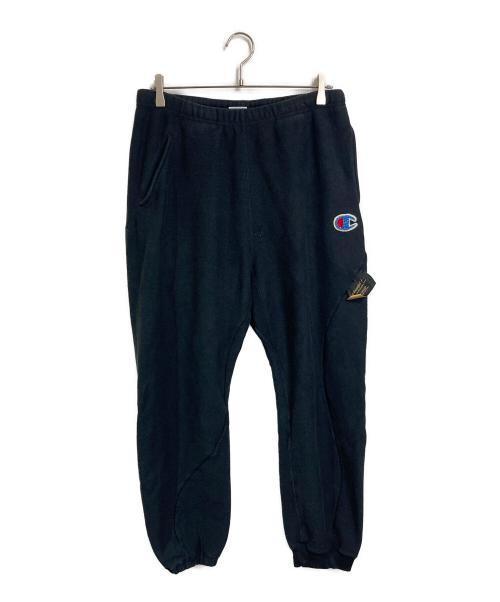 Champion（チャンピオン）Champion (チャンピオン) UNDERCOVER (アンダーカバー) リバースウィーブスウェットパンツ ブラック サイズ:XLの古着・服飾アイテム
